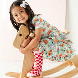 Merry & Bright Chequered Knee High Socks