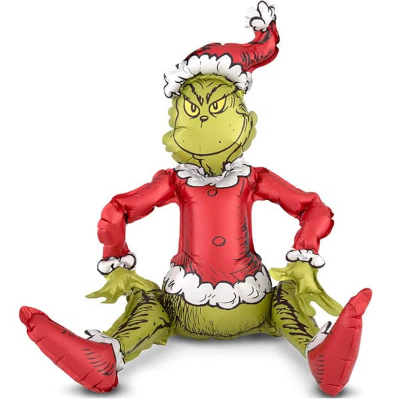 Santa Grinch Sitter Foil Balloon