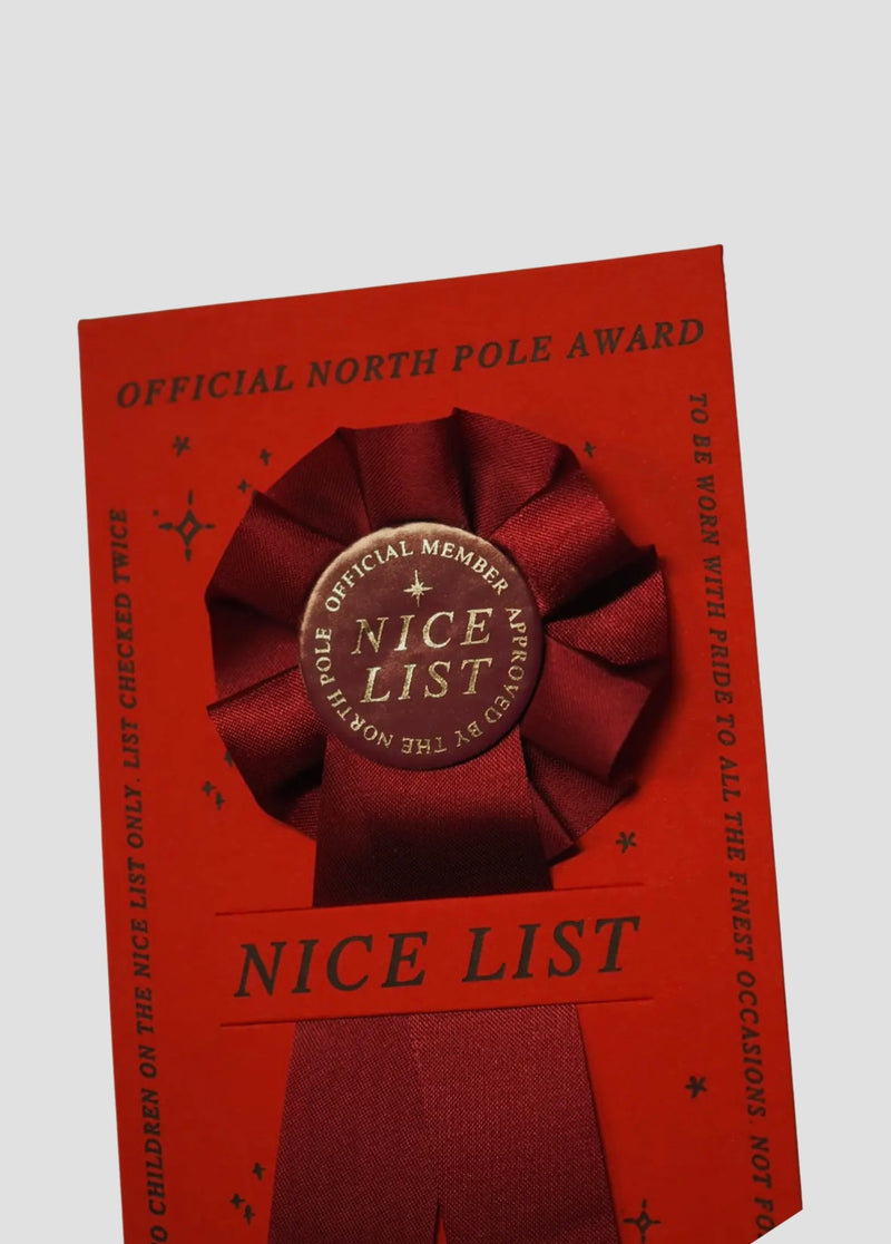 Nice List Member Christmas Rosette