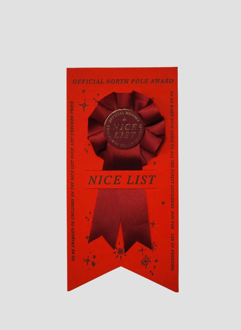 Nice List Member Christmas Rosette