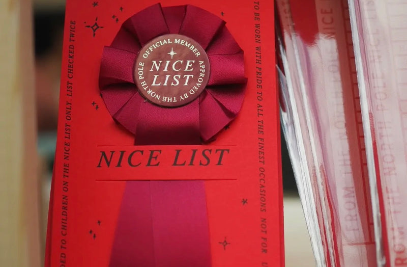 Nice List Member Christmas Rosette