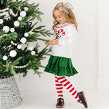 Peppermint Stripe Knit Tights