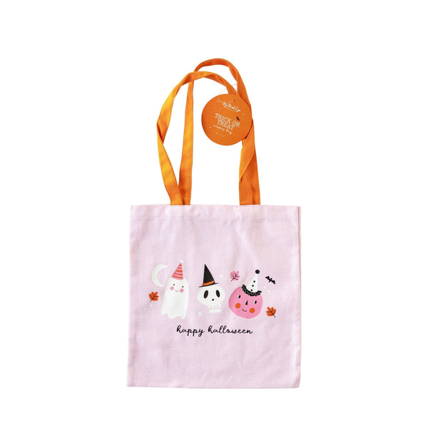 Halloween Icons Pink Canvas Bag