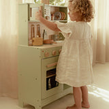 Wooden Play Kitchen Mint