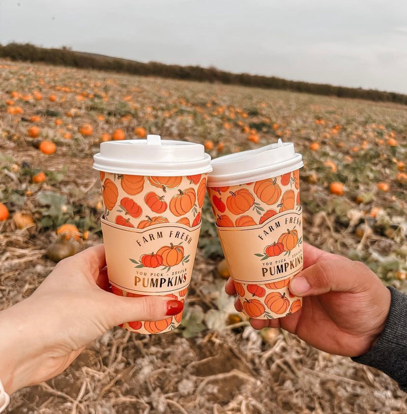 Scattered Pumpkins Cozy Cups