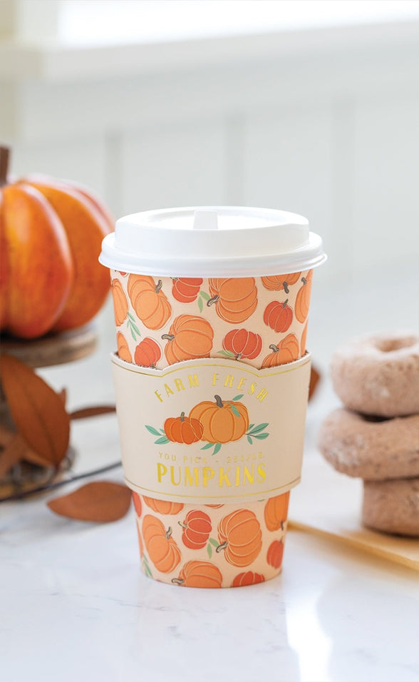 Scattered Pumpkins Cozy Cups