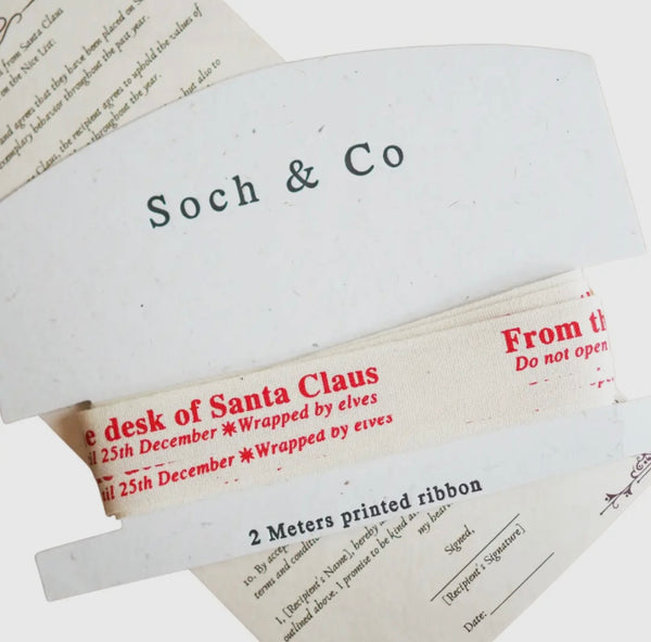 From the Desk of Santa Claus Christmas Ribbon