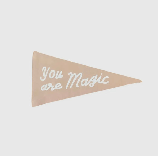 You Are Magic Canvas Pennant - Taupe