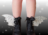 Glitter Bat Wing Shoe Accessories