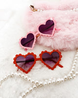 Scallop Edge Heart Sunglasses
