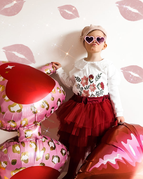 Cherry Lace Top Knee High Socks