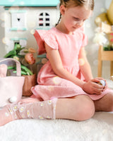 Daisy Tulle Slouch Socks