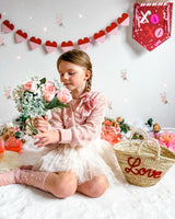 "Love" Red Handwoven Basket