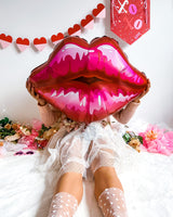 Big Red Kissy Lips Foil Balloon 30"