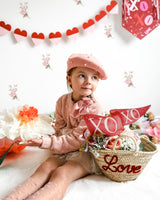 "Love" Red Handwoven Basket