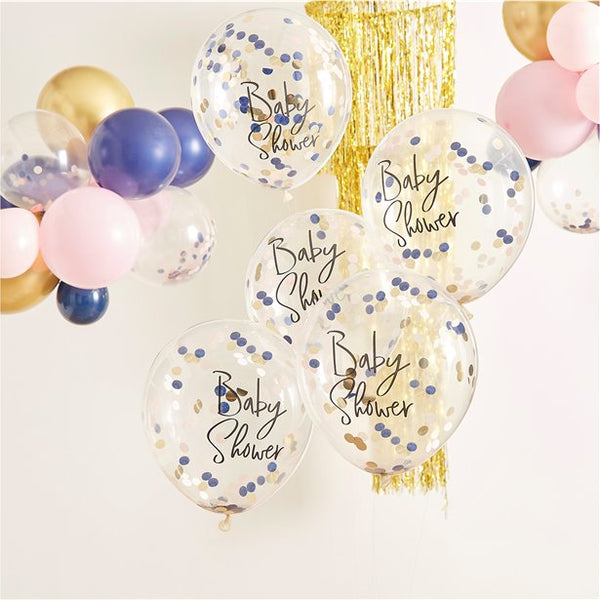 Gender Reveal Confetti Balloons 5pk