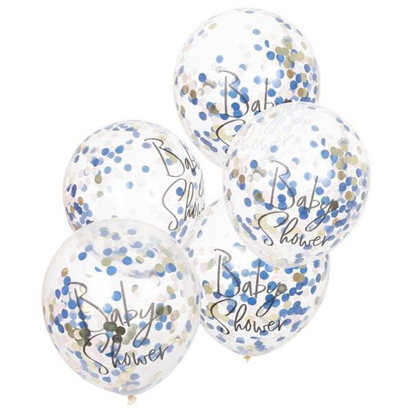 Gender Reveal Confetti Balloons 5pk