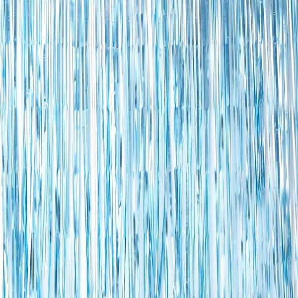 Matt Blue Fringe Curtain Backdrop