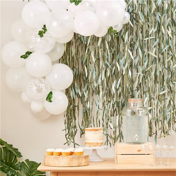 Botanical Mini White Foliage Balloon Arch Kit