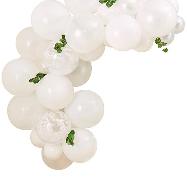 Botanical Mini White Foliage Balloon Arch Kit