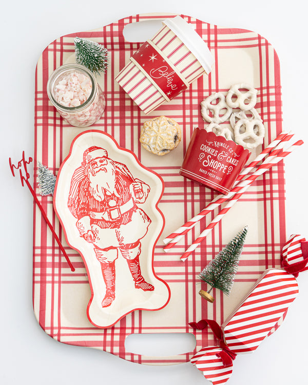 Believe 9" Shaped Santa Plate