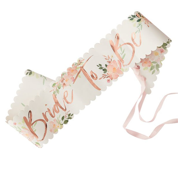 Floral Hen Party Bride to Be Sash