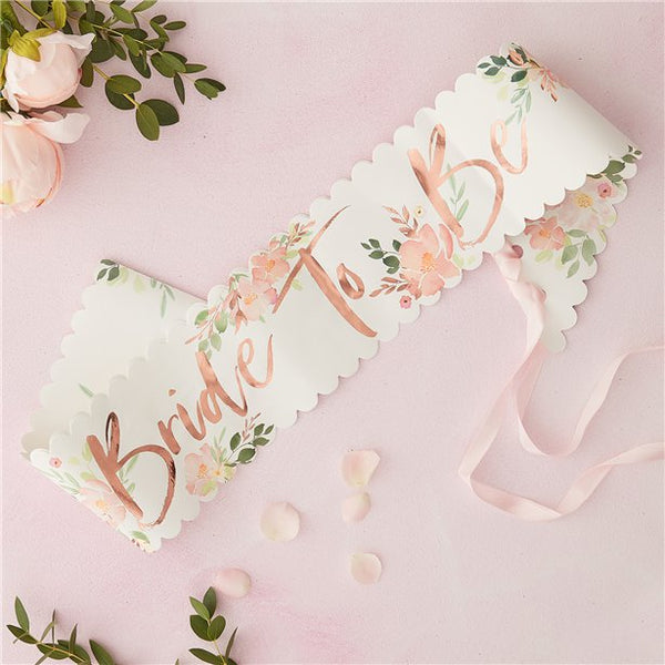 Floral Hen Party Bride to Be Sash