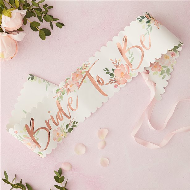Floral Hen Party Bride to Be Sash