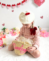 Small Heart Pom Beret