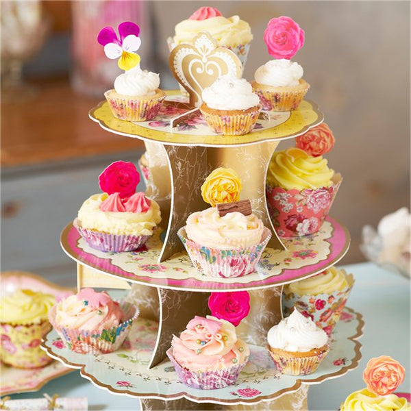 Vintage Tea Party Cupcake Stand