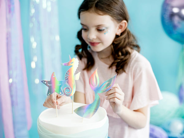 Mermaid Iridescent Cake Toppers