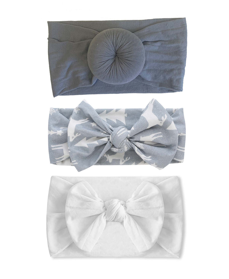 White Christmas Bamboo Holiday Headband Giftset
