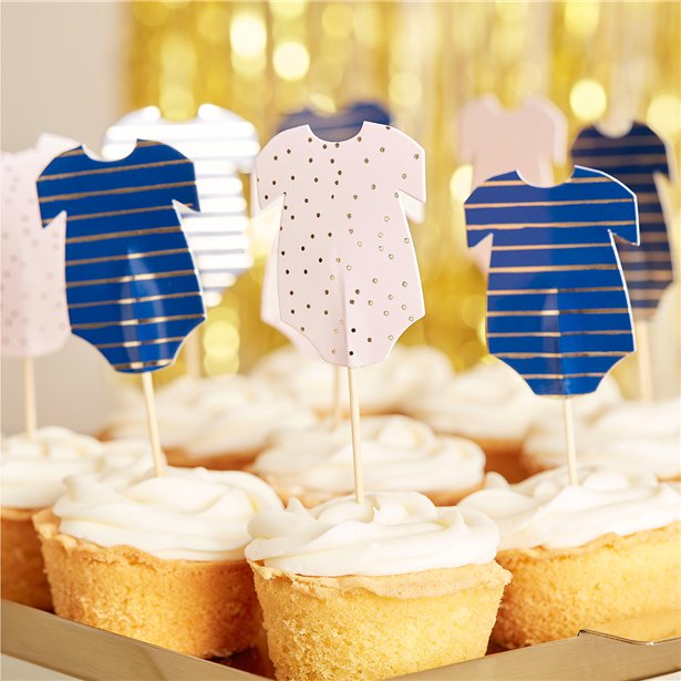 Gender Reveal Cupcake Toppers 12pk