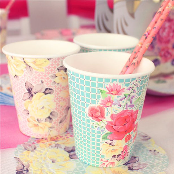 Vintage Tea Party Paper Cups