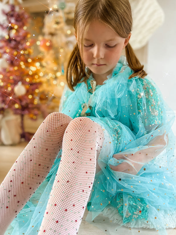 Christmas Magic Rhinestone Tights