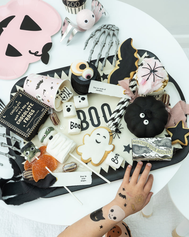 Vintage Halloween Bamboo Platter