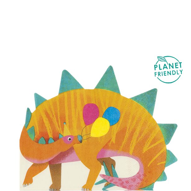 Little Dino Shaped Napkins
