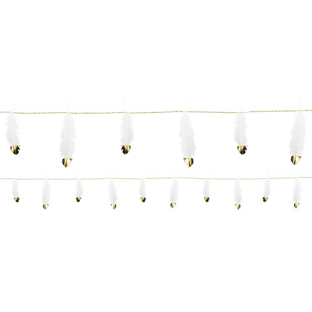 Lovely Swan White Feather Garland