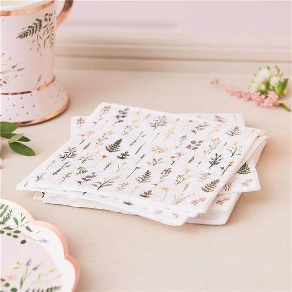 Floral Cocktail Napkins 16pk
