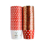 Foiled Hearts Treat Cups
