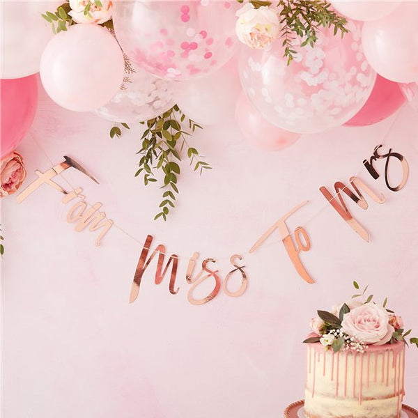 Floral Hen Party from Miss to Mrs Letter Bunting