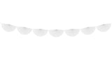 White Tissue Rosettes Garland
