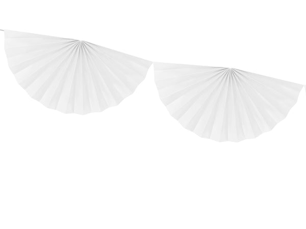 White Tissue Rosettes Garland