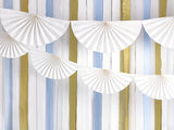 White Tissue Rosettes Garland