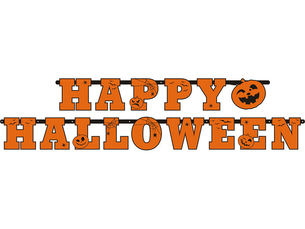 Orange Happy Halloween Banner