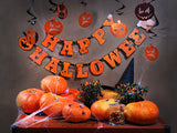 Orange Happy Halloween Banner