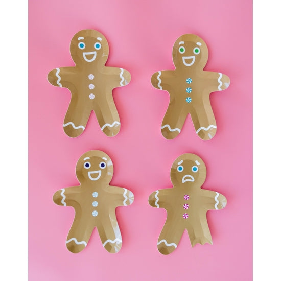 Gingerbread Men Dessert Plates
