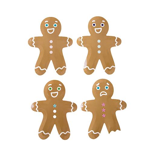 Gingerbread Men Dessert Plates
