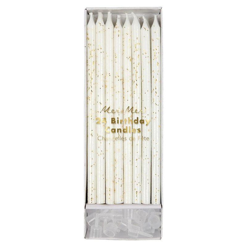 Gold Glitter Candles