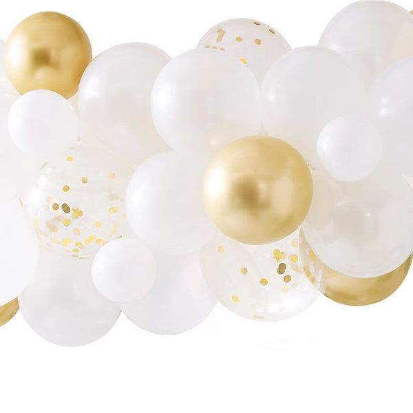Botanical Hen Party Gold Chrome Balloon Arch